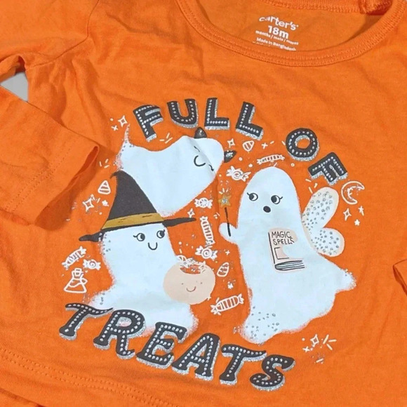 4/$20 Carter’s Orange  Halloween Shirt - Picture 2 of 3